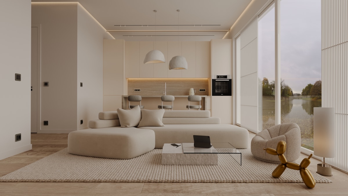 Modern apartment interior in a new build